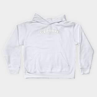 Pce Out - White w/ Black Outline Kids Hoodie